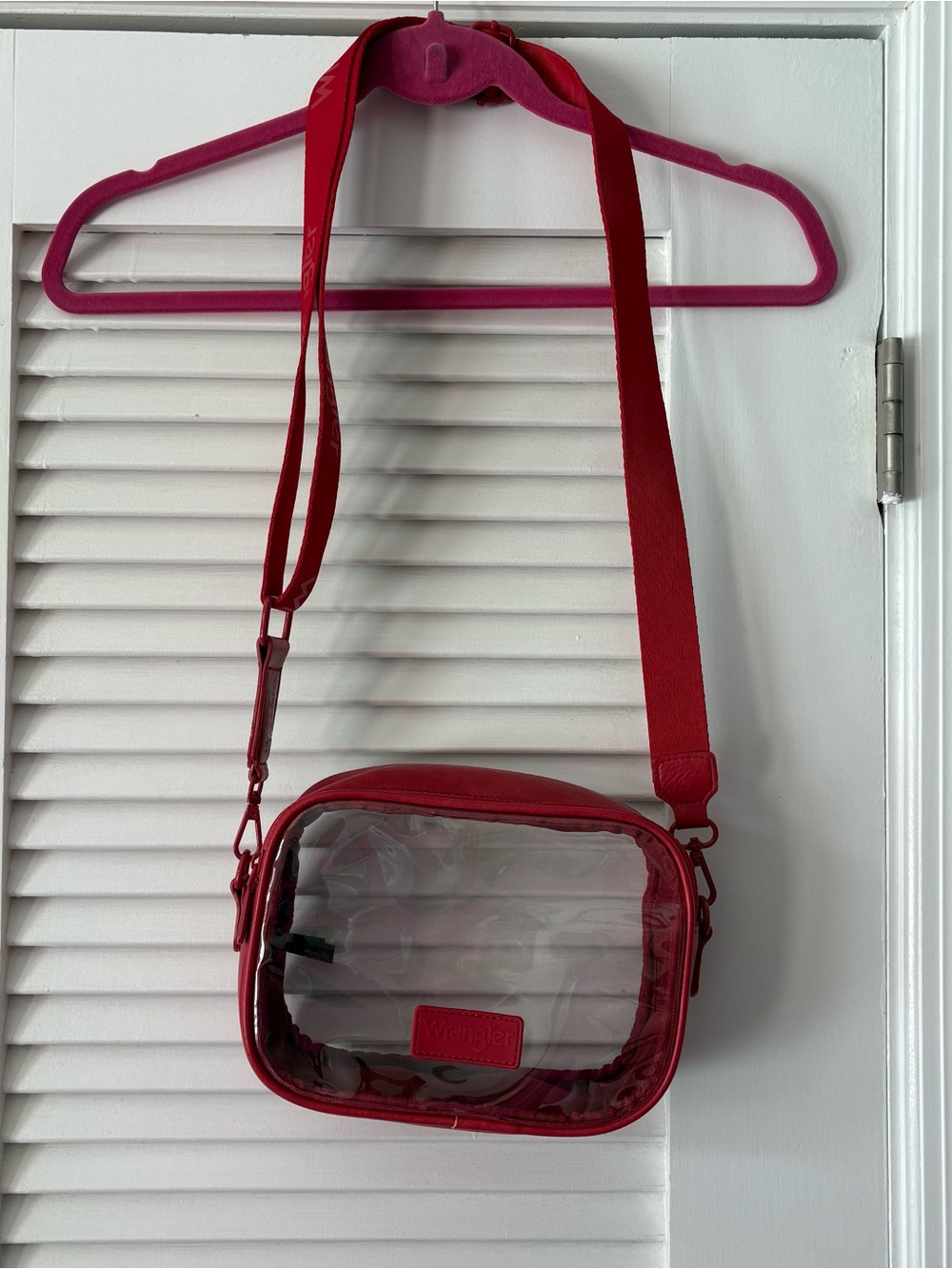 Wrangler Red Clear Stadium Crossbody Bag Game Day